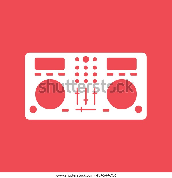 Dj Midi Controller Flat Icon On のベクター画像素材 ロイヤリティ