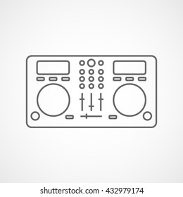 DJ Midi Controller Icon On White Background