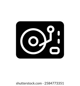 DJ Mixer Glyph Icon. DJ Mixer Icon