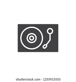 Dj mixer, gramophone vector icon. filled flat sign for mobile concept and web design. Record player simple solid icon. Symbol, logo illustration. Pixel perfect vector graphics