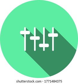 diseño plano del icono del mezclador de dj