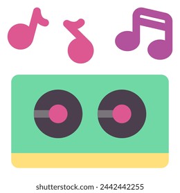 icono de mezclador dj en estilo plano