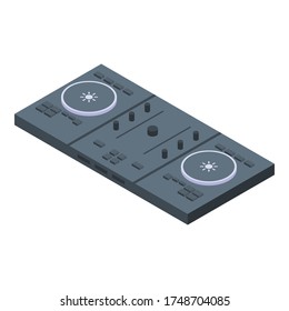Dj mixer icon. Isometric of dj mixer vector icon for web design isolated on white background
