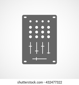 DJ Mixer Icon On White Background