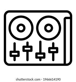 Dj mixer icon. Outline Dj mixer vector icon for web design isolated on white background