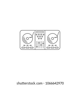 DJ mixer icon. Simple element illustration. DJ mixer symbol design template. Can be used for web and mobile on white background