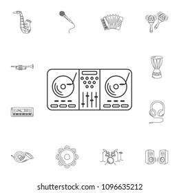 DJ mixer icon. Simple element illustration. DJ mixer symbol design from Musical collection set. Can be used for web and mobile on white background