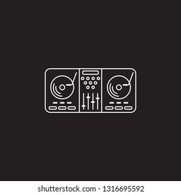 DJ mixer icon. Simple element illustration. DJ mixer symbol design template. Can be used for web and mobile