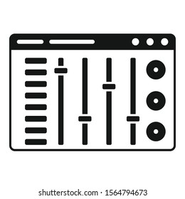 Dj mixer icon. Simple illustration of dj mixer vector icon for web design isolated on white background