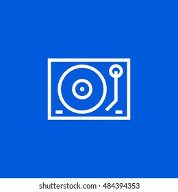 Dj mixer icon vector, clip art. Gramophone vector symbol. Also useful as logo, web UI element, silhouette and illustration.