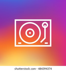 Dj mixer icon vector, clip art. Gramophone vector symbol. Also useful as logo, web UI element, silhouette and illustration.