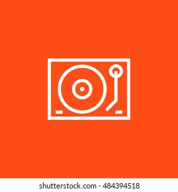 Dj mixer icon vector, clip art. Gramophone vector symbol. Also useful as logo, web UI element, silhouette and illustration.