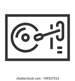 dj mixer line icon
