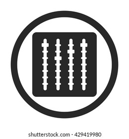 Dj mixer sign simple icon on  background