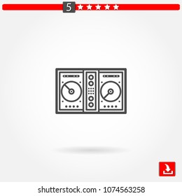 dj mixer vector icon
