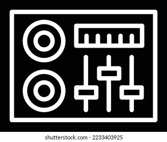 Dj Mixer Vector Icon Design Illustration