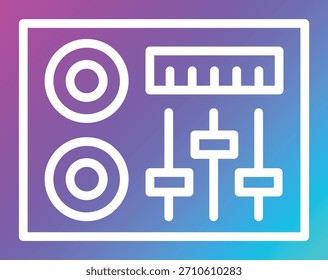 Ilustración De Diseño De Iconos De Vector De Mezclador De Dj
