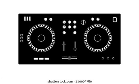 Dj mixer. Vector illustration.