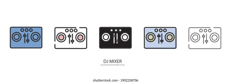 dj mixer vector type icon