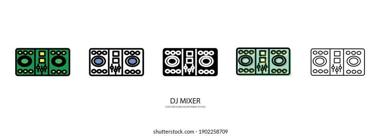 dj mixer vector type icon