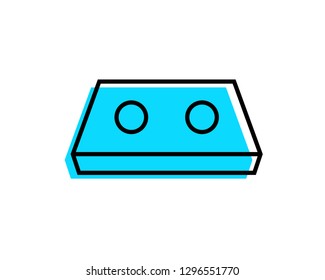 Dj mixers linear colorful icon vector
