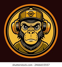 DJ Monkey — Kreatives T-Shirt-Design 
