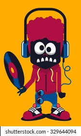 dj monster vector design 