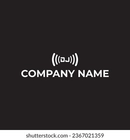 DJ music company logo, vector logo music.Colorful Earphones headphones level symbol. Headset logo, icon.