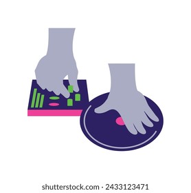 dj music electronics illustration vector
