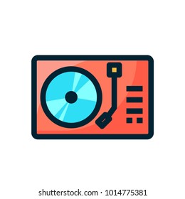 dj music filled outline icon
