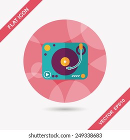 DJ music flat icon