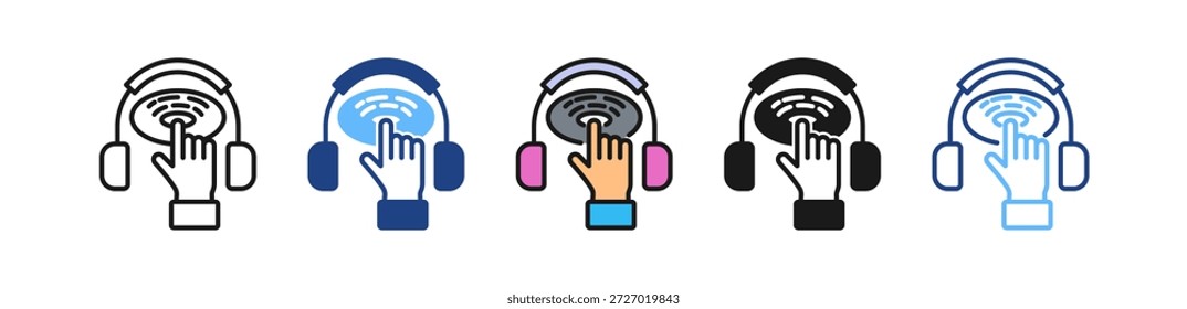 Dj Music Icon Ilustración vectorial múltiple