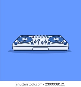 dj music icon vector in cartoon style