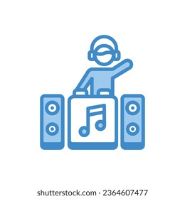Dj Music icon vector stock illustration