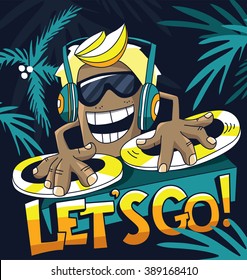 DJ music illustration