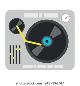 dj music mixer isolated illustration