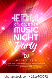 DJ Music Night Party Edm Poster Design