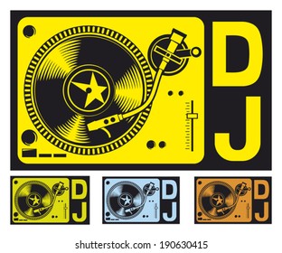 DJ music turntable 