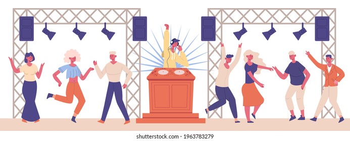 1,934 Vector Design Of Dj With Dancing Woman Images, Stock Photos ...