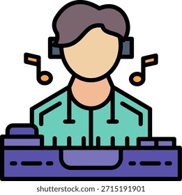 DJ Nuevo Vector creativo Diseño de iconos
