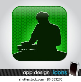 dj party - app icon for mobile devices