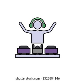 Dj, party, audio icon. Element of color music studio equipment icon. Premium quality graphic design icon. Signs and symbols collection icon