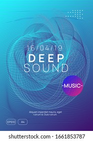 Dj party. Digital show banner template. Dynamic gradient shape and line. Neon dj party flyer. Electro dance music. Techno trance. Electronic sound event. Club fest poster.