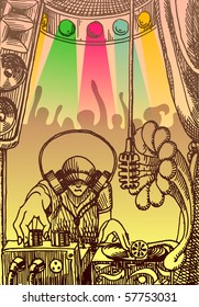 dj party flyer, invitation