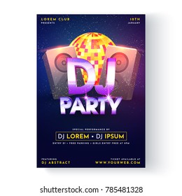DJ Partyflyer oder Plakatdesign.