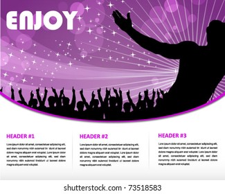 dj party print and web template