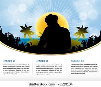 dj party print and web template