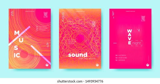 Dj Party. Wave Event. Multicolor Music Banner. Modern Electronic Festival Backdrop. Pink Dj Poster. Dance Event. Modern Music Banner. Trendy Electronic Festival Backdrop. Dj Flyer.