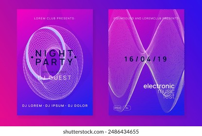 Dj Poster. Fest Trance Graphic. Nightclub Disco Illustration. Blue Discotheque Magazine. Edm Background. Festival Cover. Green Music Event. Violet Dj Poster