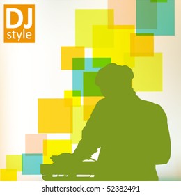 afiche de dj sobre el fondo abstracto